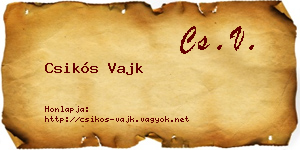 Csikós Vajk névjegykártya